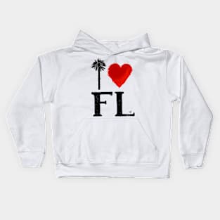 I Heart Florida (remix) by Tai's Tees Kids Hoodie